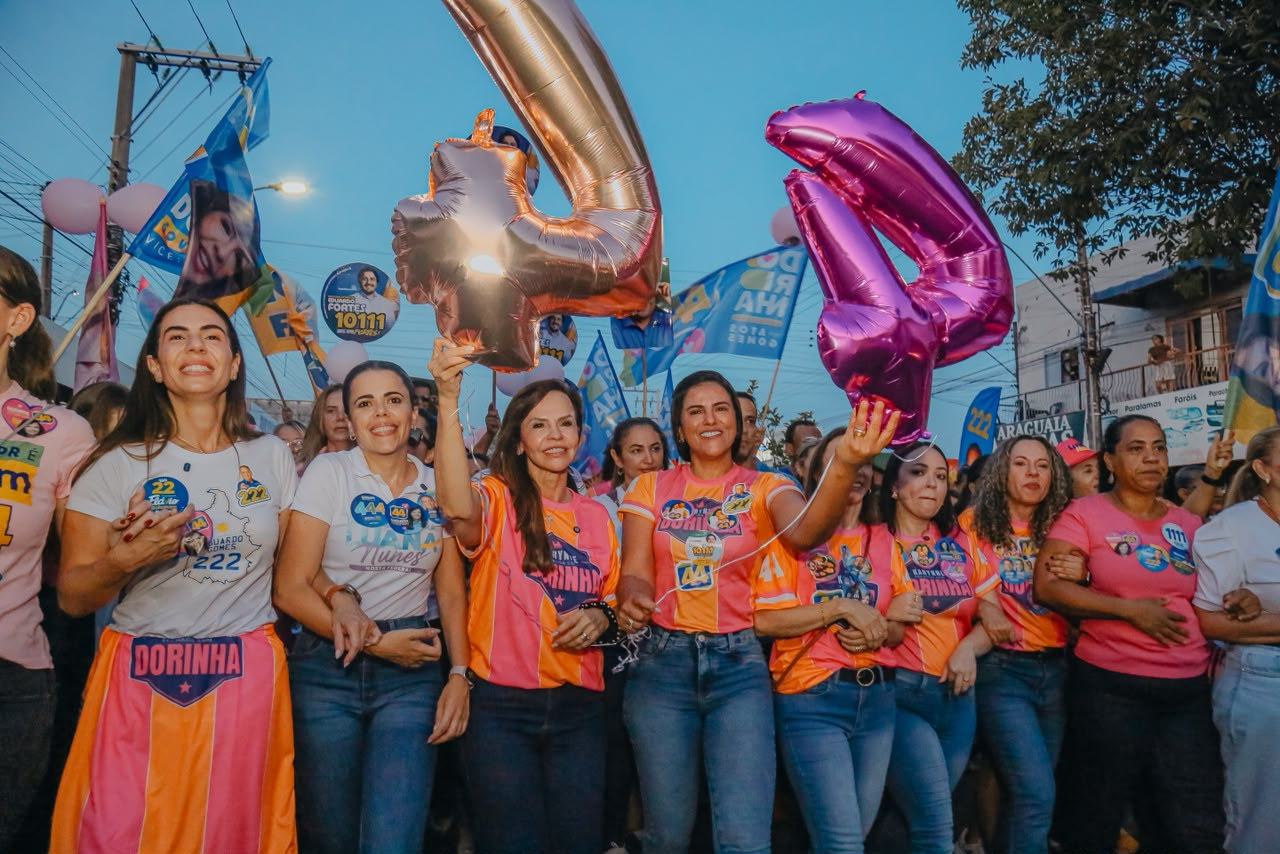 “Chegou a nossa vez”: caminhada e comício pró-Dorinha reúnem mulheres de vários municípios em Gurupi