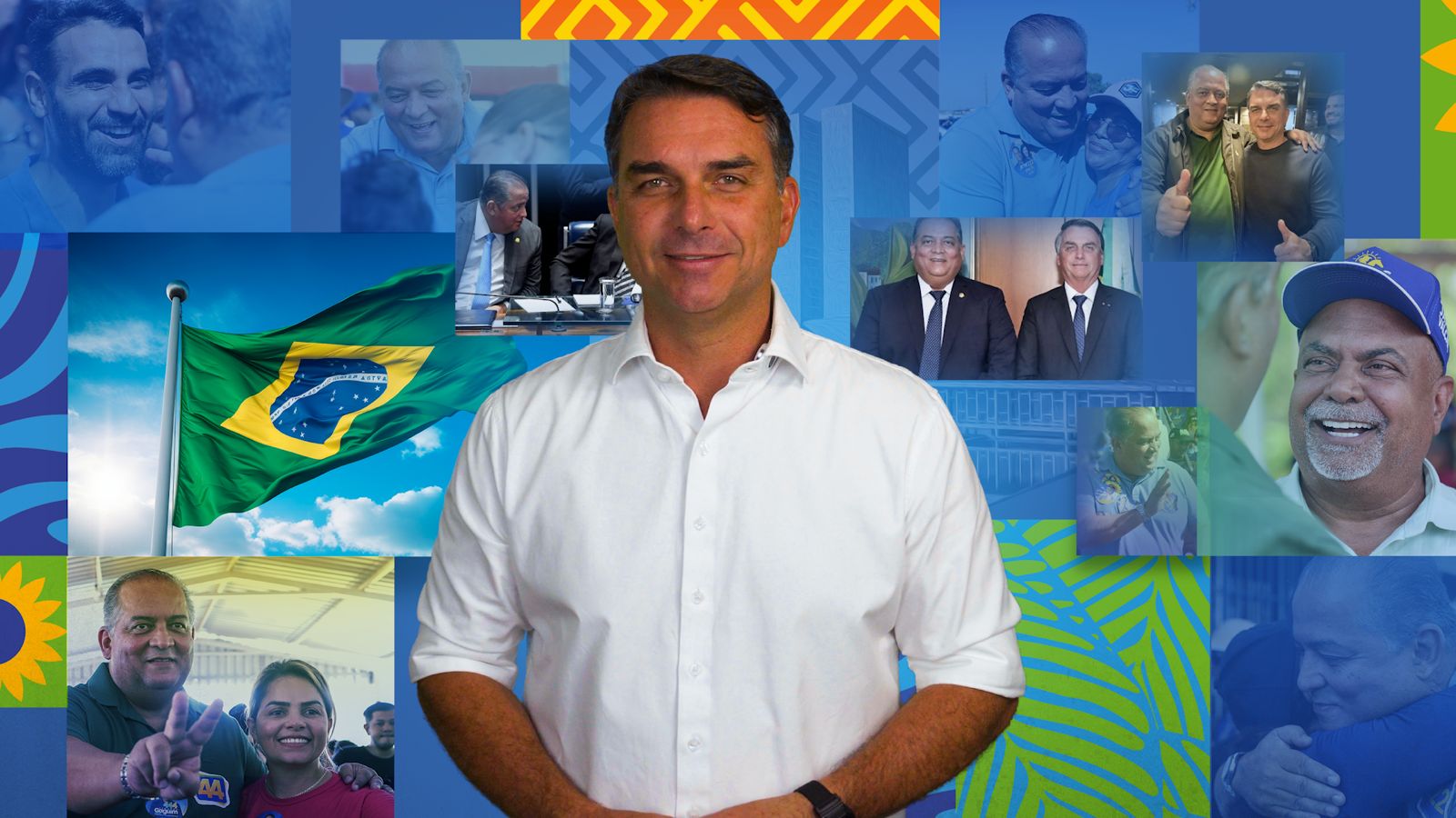 Flávio Bolsonaro declara apoio à reeleição de Eduardo Gomes