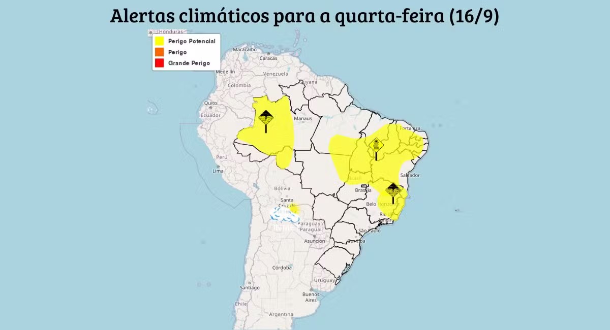 Frio avança pelo Sul e Tocantins pode chegar a 40°C